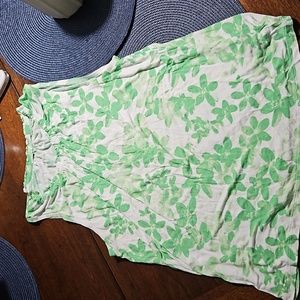 Green and white tank top, size large